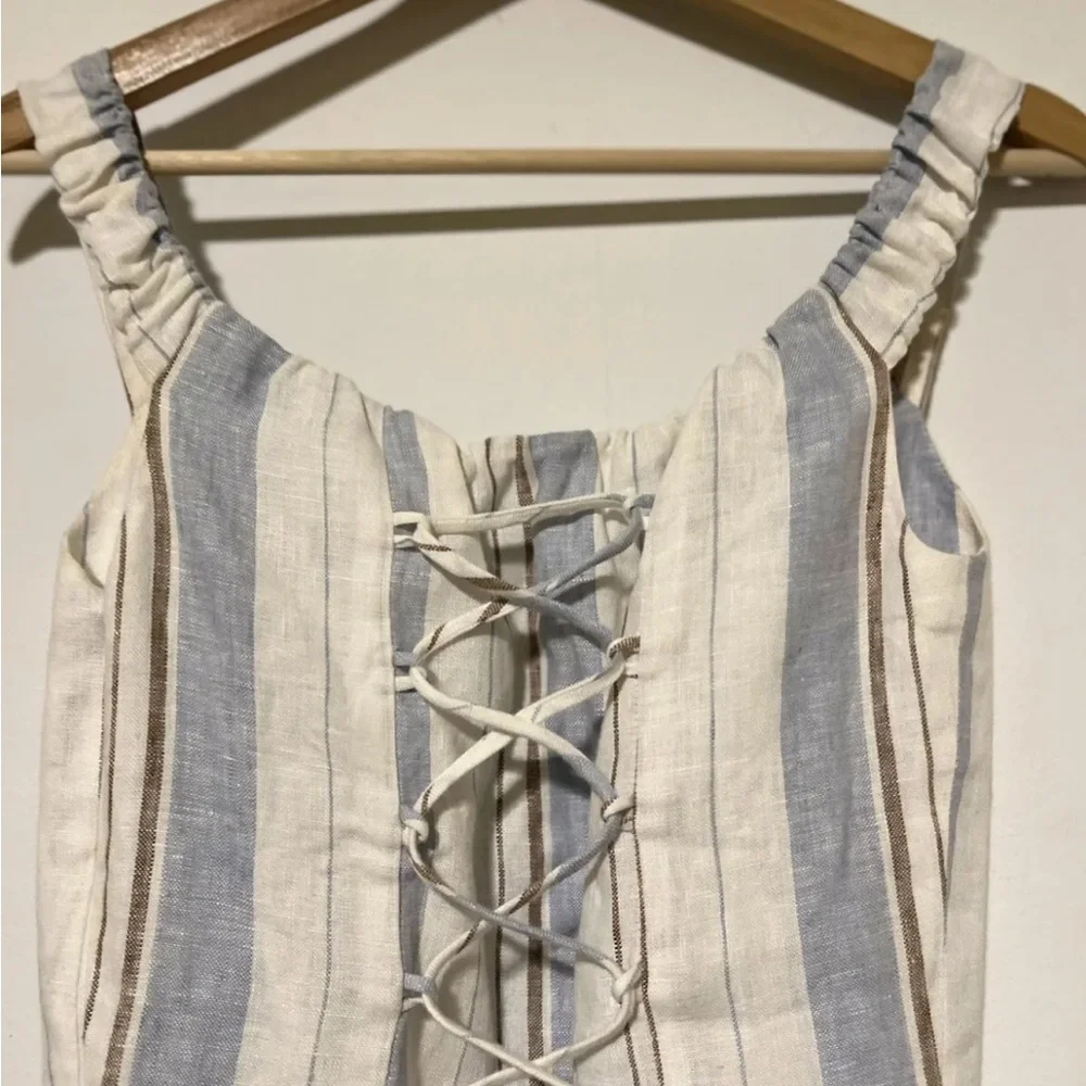 Reformation Kate Dress in Napoli Stripe I 4 linen - Picture 8 of 11